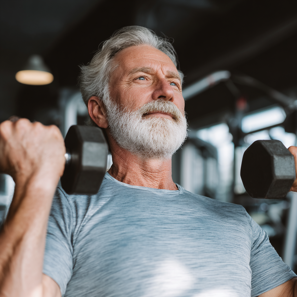 Smiling Ukrainian adults of various ages engaging in guided fitness consultation, showcasing strength and wellness improvement